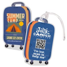 2.5x4.25 Bag Shaped Full Color Double Sided Luggage Tags - 60 Mil