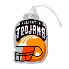 2.5x4.25 Baseball Shaped Full Color One Sided Luggage Tags - 60 Mil