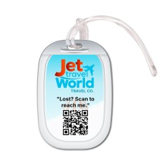 2.5x4.25 Flight Window Shaped Full Color One Sided Luggage Tags - 60 Mil