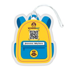 2.5x4.25 Kid's Bag Shaped Full Color One Sided Luggage Tags - 60 Mil