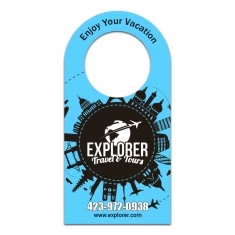 2.5x5 Inch Full Color One Sided Bottle Hangers - 14 pt