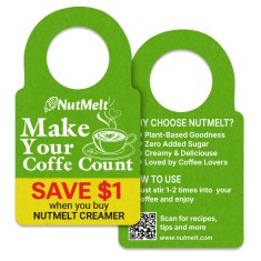 2.618x4.743 Inch Full Color Double Sided Bottle Hangers - 14 pt