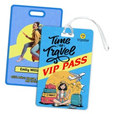 2x3 Signature Full Color Double Sided Luggage Tags - 60 Mil