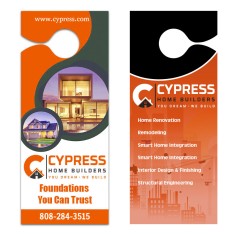 3.5x8.5 Inch Full Color Double Sided Door Hangers - 16 pt