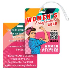 3x4 Signature Full Color Double Sided Luggage Tags - 60 Mil