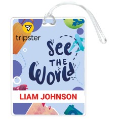 3x4 Signature Full Color One Sided Luggage Tags - 60 Mil