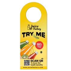 3x7.5 Inch Full Color One Sided Bottle Hangers - 14 pt