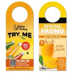 3x7.5 Inch Full Color Double Sided Bottle Hangers - 14 pt
