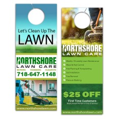 4.25x11 Inch Full Color Double Sided Door Hangers - 14 pt