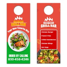 4.5x11 Inch Full Color Double Sided Door Hangers - 16 pt