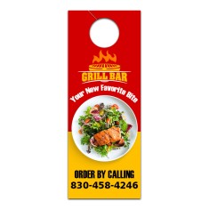 4.5x11 Inch Full Color One Sided Door Hangers - 14 pt