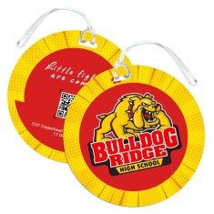 4" Round Signature Full Color Double Sided Luggage Tags - 60 Mil