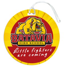 4" Round Signature Full Color One Sided Luggage Tags - 60 Mil