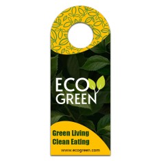 4x10 Inch Full Color One Sided Bottle Hangers - 14 pt