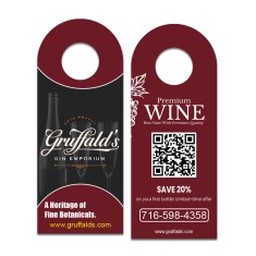 4x10 Inch Full Color Double Sided Bottle Hangers - 14 pt