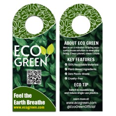 4x10 Inch Full Color Double Sided Bottle Hangers - 16 pt