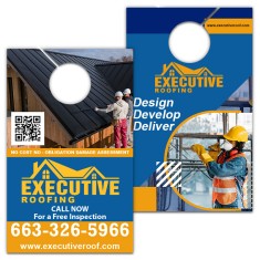 5.25x8.5 Inch Full Color Double Sided Door Hangers - 16 pt