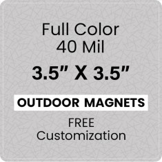 Magnet - 3.5x3.5 Round Corners - 40 Mil Outdoor