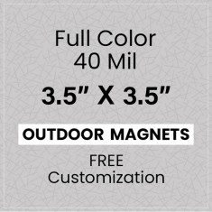 Magnet - 3.5x3.5 Square Corners - 40 Mil Outdoor