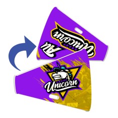 23" x 17" Megaphone Shaped Full Color Cheer Signs - Two Side