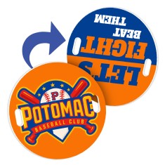 24" Circle Shaped Full Color Cheer Signs - Two Side