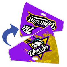 29" x 23" Megaphone Shaped Full Color Cheer Signs - Two Side