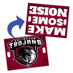 29" x 23" Rectangle Shaped Full Color Cheer Signs - Two Side