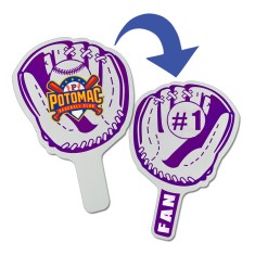 Budget Baseball Glove Shaped Hand Fans - Two Side