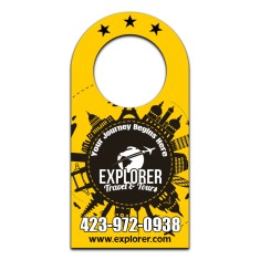 2.5x5 Inch Full Color One Sided Bottle Hangers - 16 pt