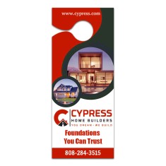 3.5x8.5 Inch Full Color One Sided Door Hangers - 16 pt
