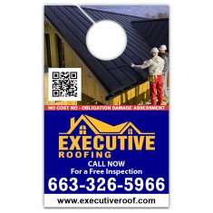 5.25x8.5 Inch Full Color One Sided Door Hangers - 16 pt