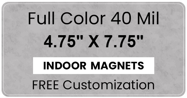Magnet - 4.75x7.75 Round Corners - 40 Mil