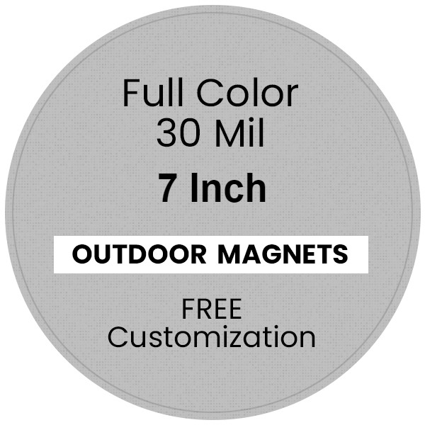 Magnet - 7 Inch Diameter Circle - 30 Mil - Outdoor Safe